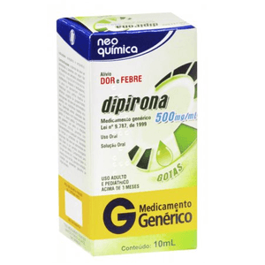 Dipirona Sódica 500MG/ML Solução oral (gotas) - Frasco com 10 mL