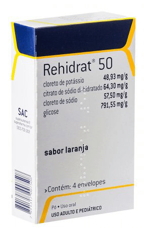Rehidrat 50 Pó para Solução Oral - Caixa com 4 Envelopes de 7,625 g - Imagem 1