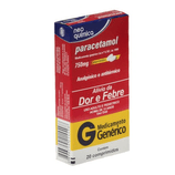Paracetamol 750mg - 20 Comprimidos Revestidos