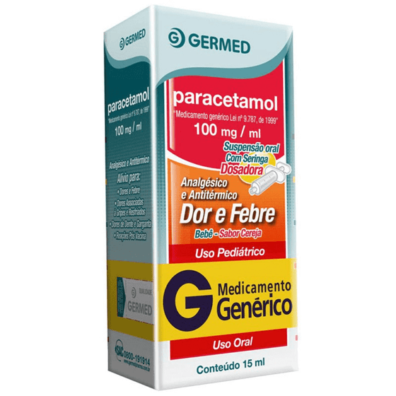 Paracetamol 100mg/mL Suspensão Oral (Gotas) - Frasco com 15mL - Imagem 1