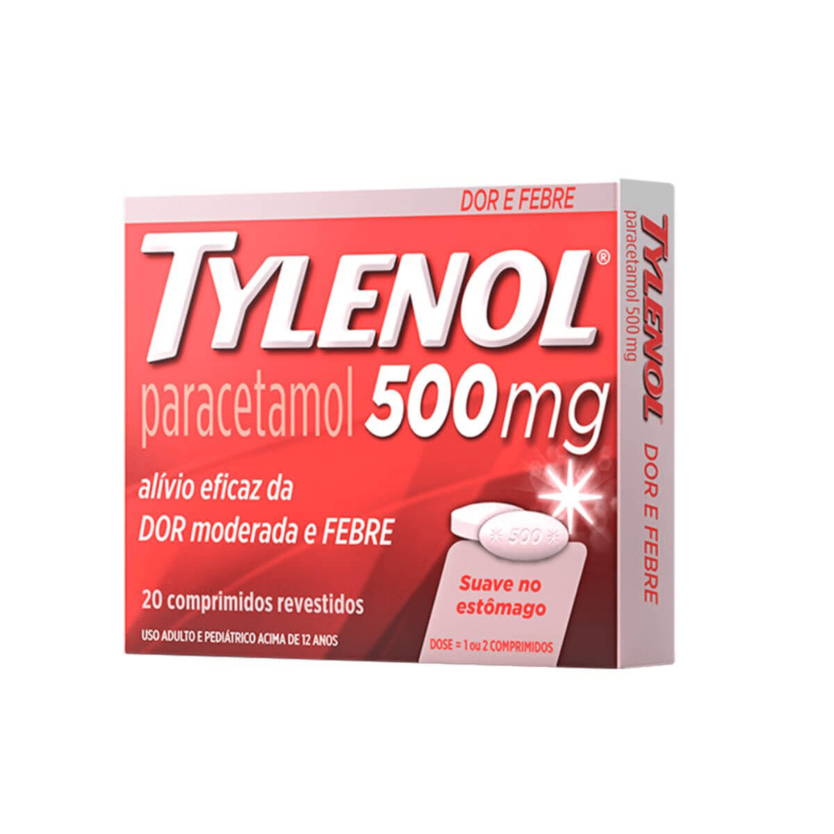 Tylenol 500mg - 20 Comprimidos Revestidos - Imagem 1