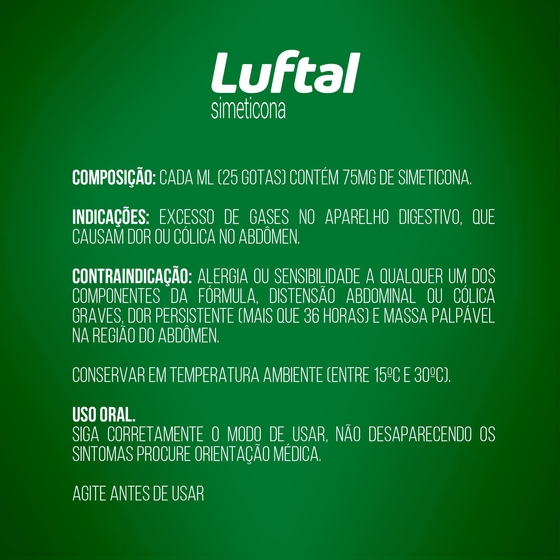 Luftal Gotas 75mg/mL Emulsão Oral Sabor Cereja - Frasco com 15 mL - Imagem 2