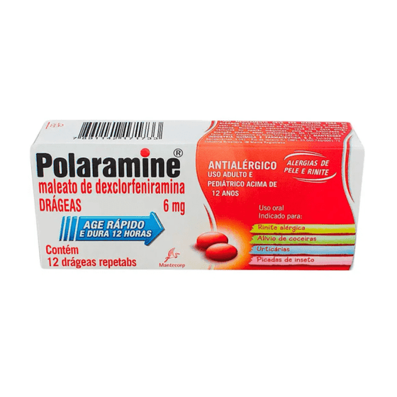 Polaramine 6mg - 12 Comprimidos Revestidos - Imagem 1