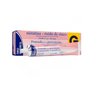 Nistatina + Óxido de Zinco 100000UI/g + 200mg/g Pomada Dermatológica - Bisnaga com 60g