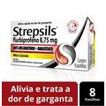 Strepsils 8.75mg Pastilha Sabor Mel e Limão - Caixa com 8 Pastilhas