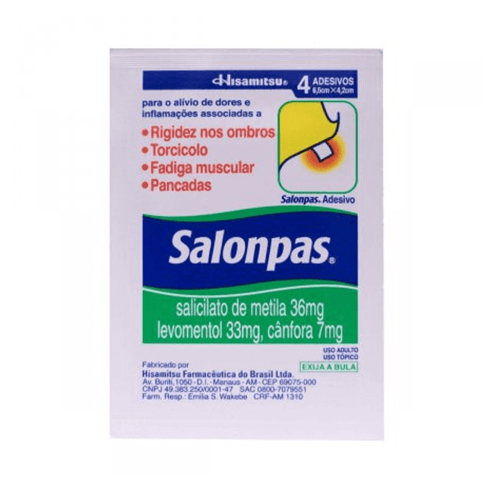 Salonpas Adesivo - 4 Adesivos Transdérmicos - Imagem 1