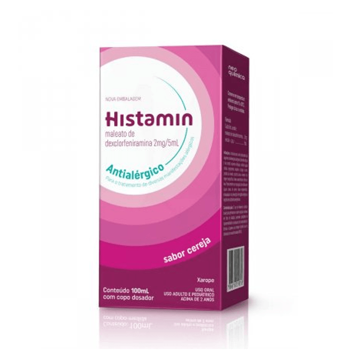 Histamin 2mg/5mL Xarope - Frasco com 100 mL - Imagem 1