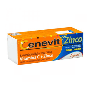 Cenevit Zinco 1 + 10mg - 10 Comprimidos Efervescentes