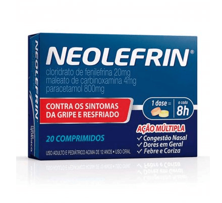 Neolefrin 800 + 4 + 20mg - 20 Comprimido Simples - Imagem 1