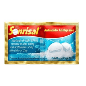 Sonrisal 400mg + 325mg + 1854mg + 1413mg Comprimido Efervescente - Envelope com 2 Comprimidos