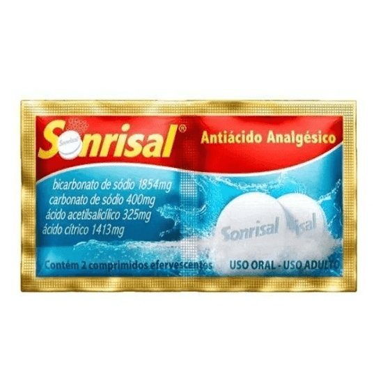 Sonrisal 400mg + 325mg + 1854mg + 1413mg Comprimido Efervescente - Envelope com 2 Comprimidos - Imagem 1