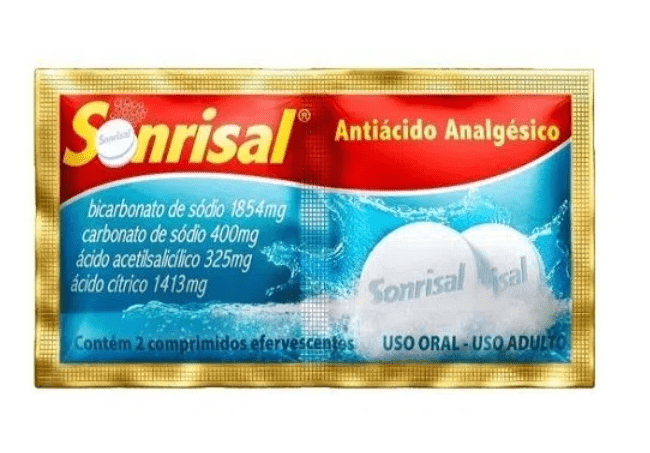 Sonrisal 400mg + 325mg + 1854mg + 1413mg Comprimido Efervescente - Envelope com 2 Comprimidos - Imagem 1