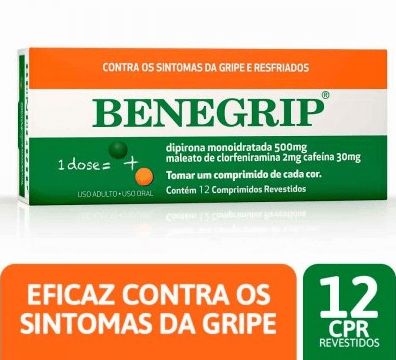 Benegrip - 12 Comprimidos Revestidos - Imagem 1