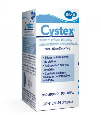 Cystex 15mg + 250mg + 20mg + 15mg Comprimido Revestido - Caixa com 24 Comprimidos - Imagem 1