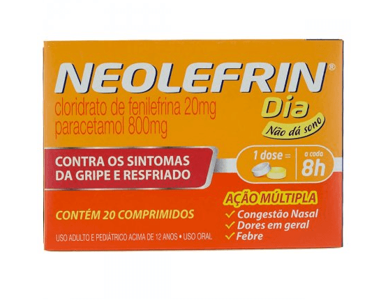Neolefrin Dia 800 + 20mg - 20 Comprimidos - Imagem 1