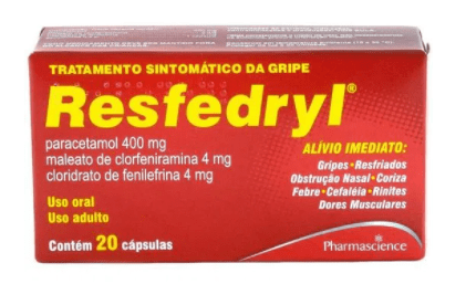 Resfedryl 4 + 4 + 400mg - 20 Cápsulas Gelatinosas Duras - Imagem 1