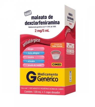 Maleato de Dexclorfeniramina 0,4mg/ml - 1 Solução Oral - Imagem 1