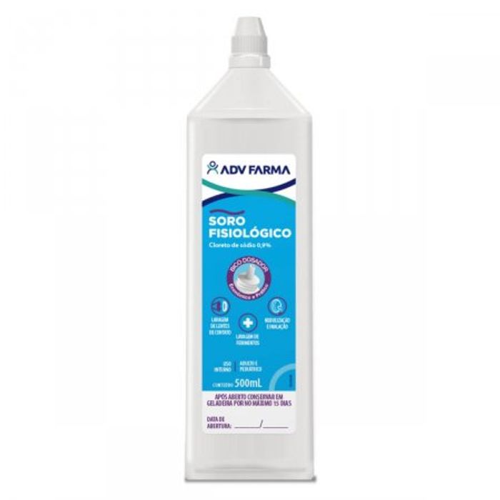 Soro fisiológico 0,9% ADV 500mL - Imagem 1