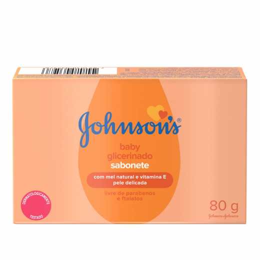 Johnsons Baby Glicerinado Sabonete Em Barra 80g - Imagem 1
