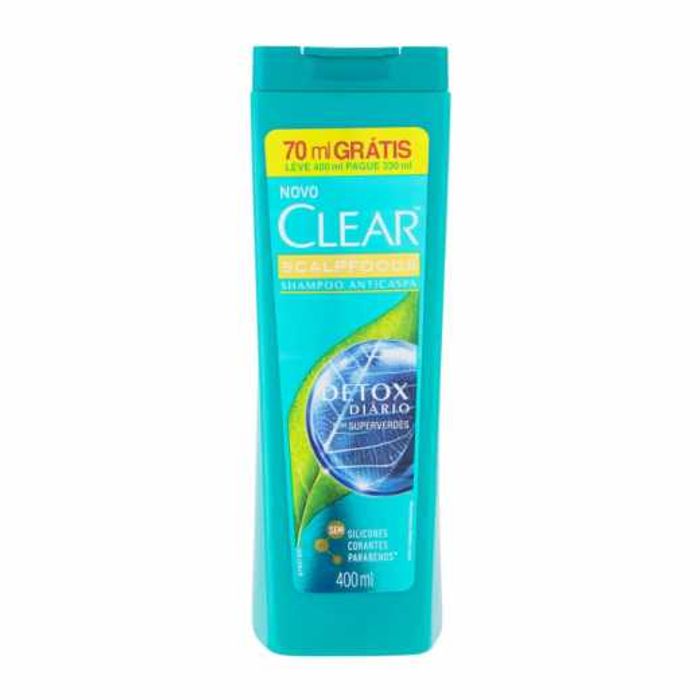 Shampoo Anticaspa Clear Detox Diário 400ml - Imagem 1