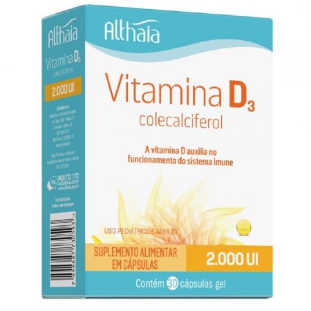 Vitamina D3 Colecalciferol 2000ui Althaia - 30 Cápsulas - Imagem 1
