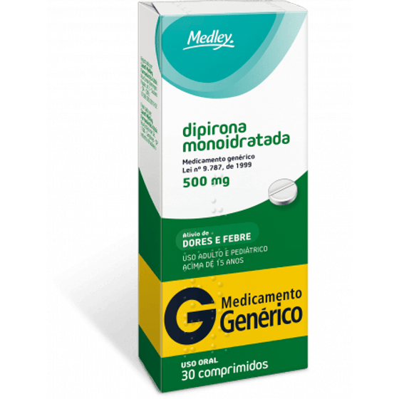 Dipirona Sódica 500MG Comprimido - Caixa com 30 Comprimidos - Imagem 1