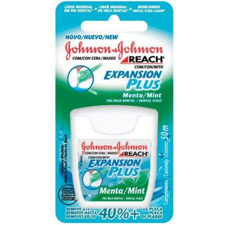 Fio Dental Johnson & Johnson Reach Expansion Plus Menta, 50m - Imagem 1