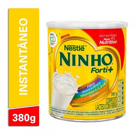 Ninho Forti+ Instantâneo fibras lata 380g - Imagem 1