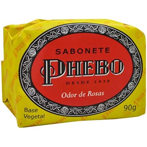 Sabonete Phebo Tradicional odor de rosas, barra, 1 unidade com 90g - Imagem 1