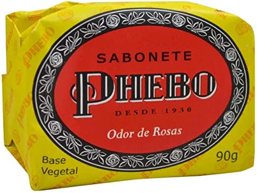 Sabonete Phebo Tradicional odor de rosas, barra, 1 unidade com 90g - Imagem 1