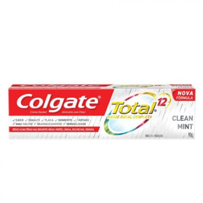Creme Dental Colgate Total 12 Clean Mint 1 unidade com 90g - Imagem 1