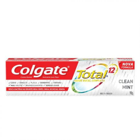 Creme Dental Colgate Total 12 Clean Mint 1 unidade com 90g - Imagem 1