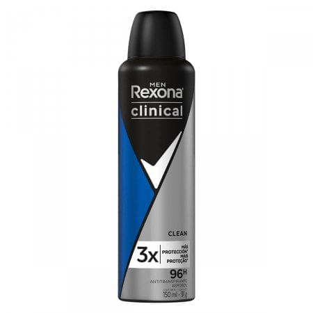 Desodorante Masculino Rexona Men Clinical Clear, Aerosol, 91g aerosol - Imagem 1