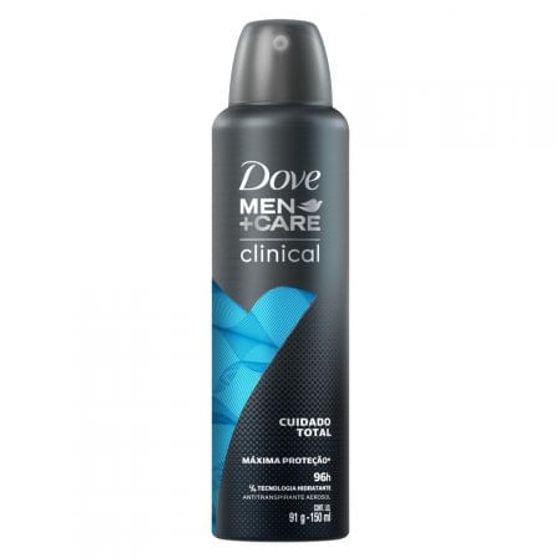 Desodorante Dove Men + Care Clean Clinical cuidado total, aerosol, 1 unidade com 150mL - Imagem 1