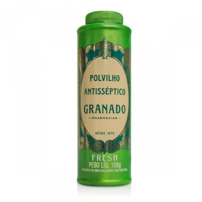 Polvilho Antisséptico Granado Fresh 3,0 + 0,352 + 17,602 + 11,735g Pó tópico - Frasco com 100 g - Imagem 1