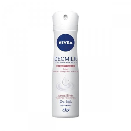 Desodorante Antitranspirante Nivea Deomilk Sensitive Aerosol Com 150ml - Imagem 1