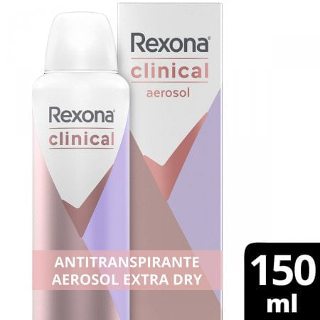 Desodorante Feminino Rexona Women Clinical Extra Dry, Aerosol, 91g aerosol - Imagem 1