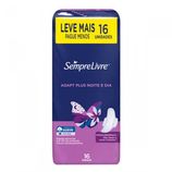 Absorvente Adapt Plus Noite e Dia Cobertura Suave Sempre Livre C/abas 16 Unidades