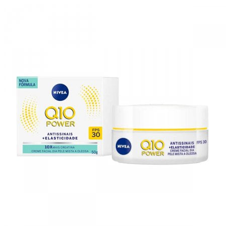 Q10 Plus Antissinais Nivea Creme Facial Pele Oleosa Diurno 50G - Imagem 1