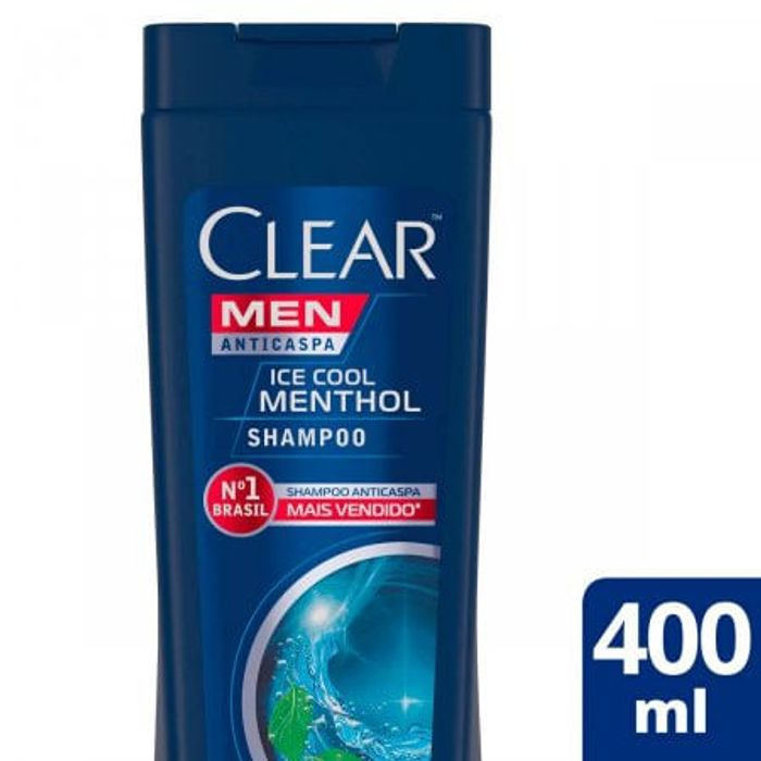Shampoo Anticaspa Clear Men Ice Cool Menthol 400mL - Imagem 1