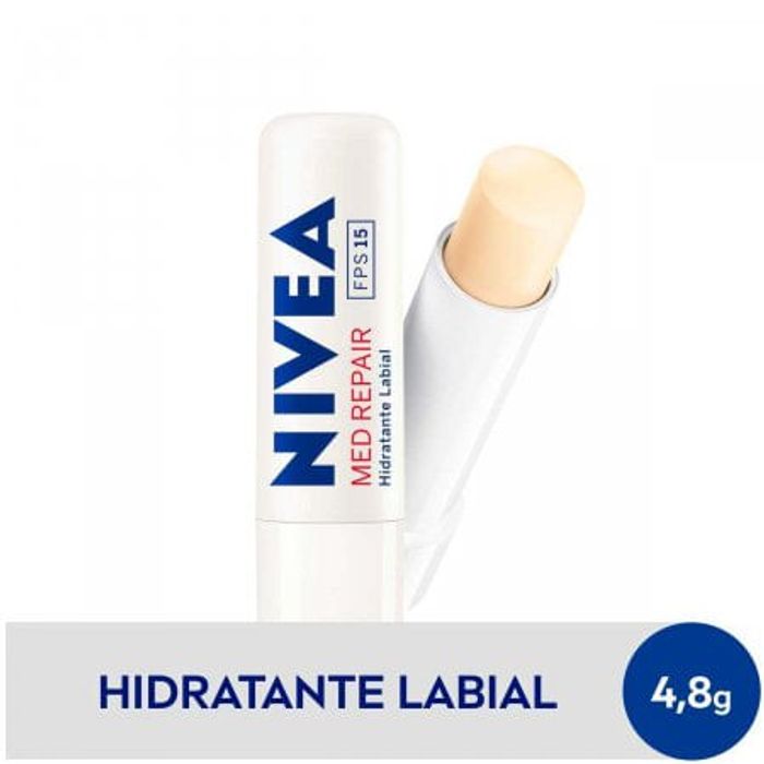 Protetor Labial FPS15 Nivea Med Repair 4,8g - Imagem 1