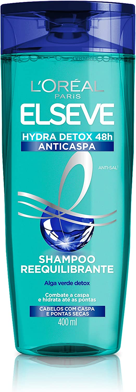 Shampoo Elseve Hydra Detox Anticaspa 400mL - Imagem 1