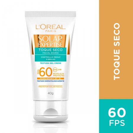 Protetor Solar Facial FPS60 Loréal Solar Expertise Toque Seco 40G - Imagem 1