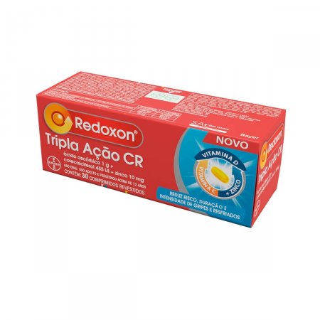 Redoxon Tripla Acao 1000MG + 455UI + 10MG Comprimido revestido   Caixa com 30 Comprimidos - Imagem 1