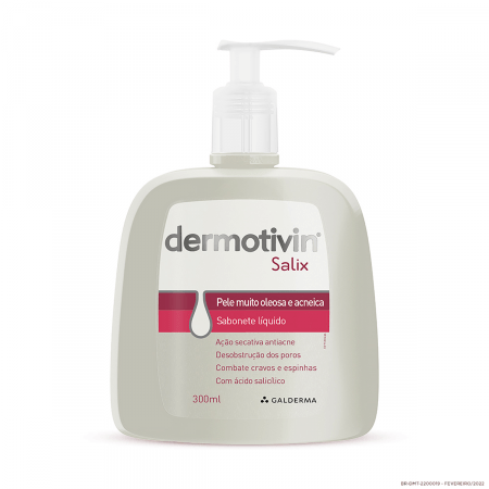 Dermovitin Salix Pele Oleosa Sabonete Líquido 300mL - Imagem 1