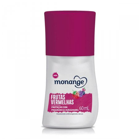 Desodorante Feminino Monange Hidratação Nutritiva frutas vermelhas, roll-on, 1 unidade com 60mL - Imagem 1