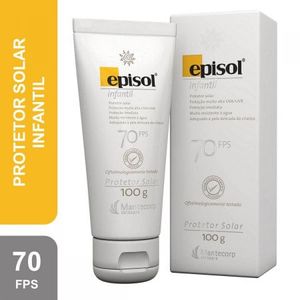 Protetor Solar FPS70 Episol Infantil 100G