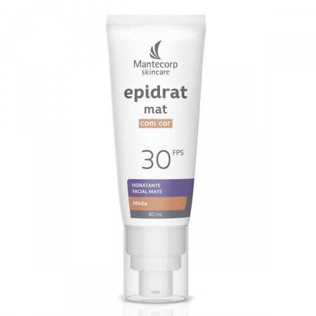 Epidrat Mat Cor Média Hidratante Facial FPS30 40mL - Imagem 1