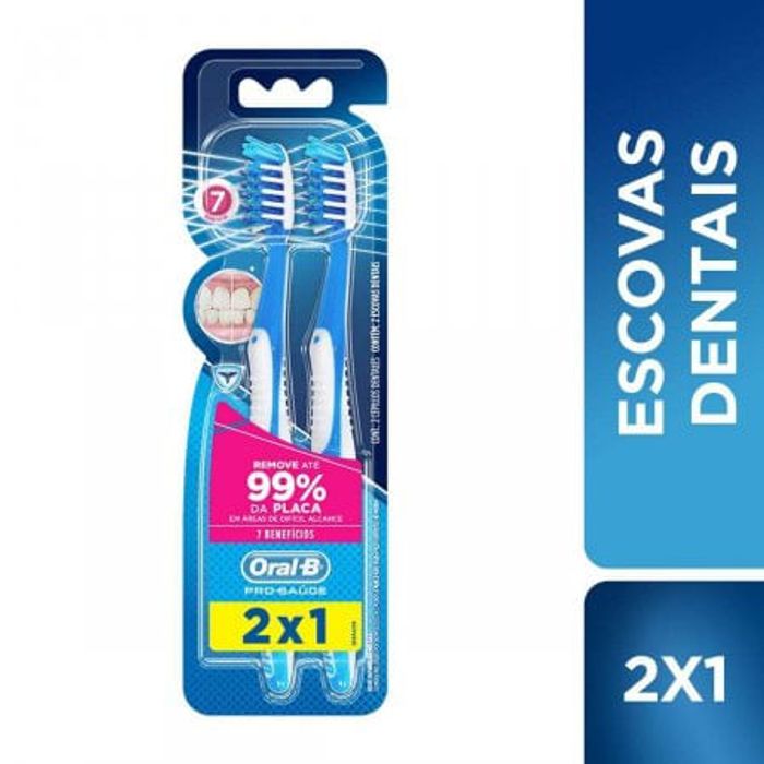 Escova Dental Oral B Pro Saude 7 Beneficios Leve 2 Pague 1 Pague 1 Leve 2 - Imagem 1