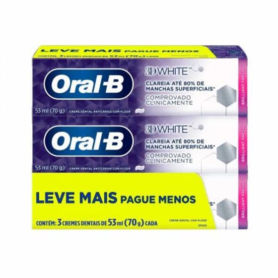Creme Dental Oral-B 3d White Leve 3 Pague 2 - Imagem 1